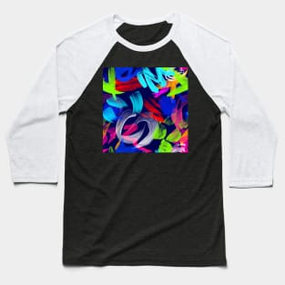 Brush strokes, watercolor splatter Baseball T-Shirt